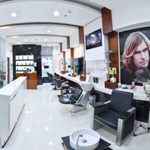 GQ Men's Hair Lounge interior - barbershop and gents salon in JLT, Jumeirah Lake Towers, Dubai, open since 2011